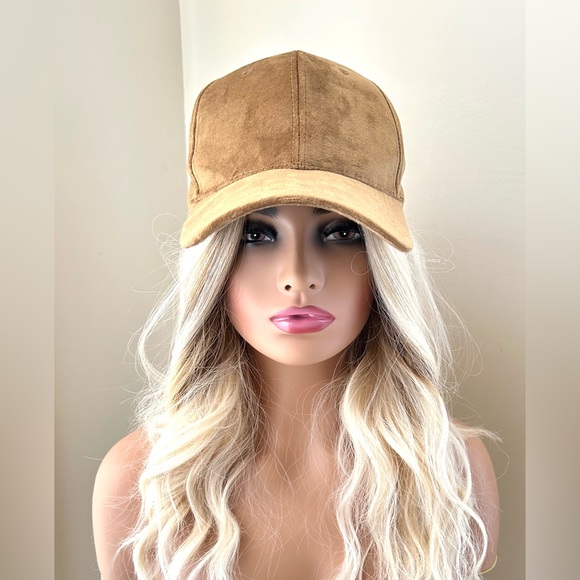 Velvet Baseball Cap in Camel with Adjustable Strap- New! - Picture 12 of 12